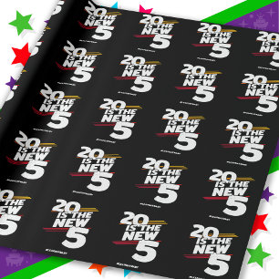Papel De Presente Festa de Aniversário de 20 anos no Dia do Ano Biss