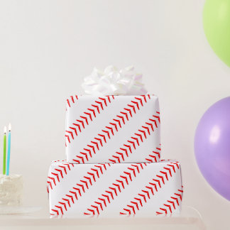 Papel De Presente Festa de aniversário de beisebol costas vermelhas