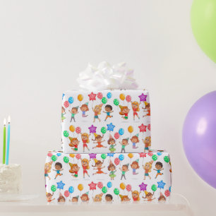 Papel De Presente Festa de Aniversário de Crianças