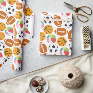 Papel De Presente Festa de Aniversário de Esportes Modernos para Men