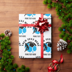 Papel De Presente Festa de aniversário de futebol do garoto de futeb