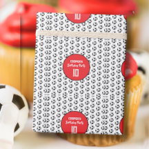 Festa de Aniversário de Futebol Menino Vermelho