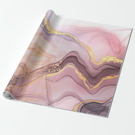 Papel De Presente festa de aniversario de meninas de brilho Dourado