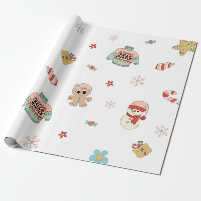 Papel De Presente Festa de aniversário de Natal (Desenrolado)