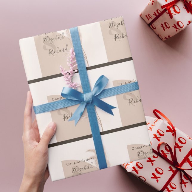 Papel De Presente Festa de aniversário de Surpresa Floral Burgundy (Criador carregado)