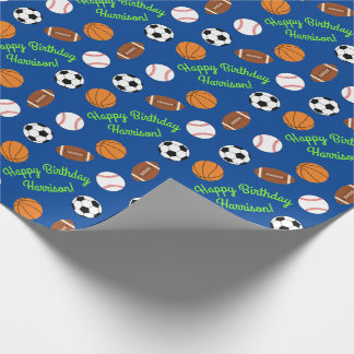 Papel De Presente Festa de aniversário desportiva, crianças, corcund