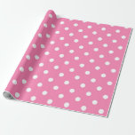 Papel De Presente Festa de aniversário do ponto de Bolinhas rosa e b<br><div class="desc">papel de empacotamento personalizado</div>