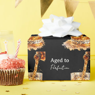 Papel De Presente Festa de Aniversário Masculina Envelhecido à Perfe