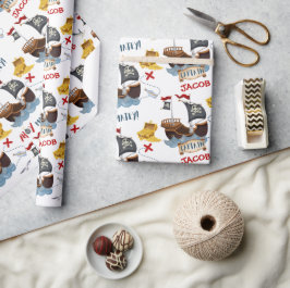 Papel De Presente Festa de aniversário Pirata