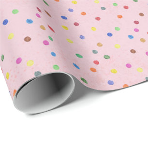 Papel De Presente Festa de Aniversário Rosa Cue the Confetti