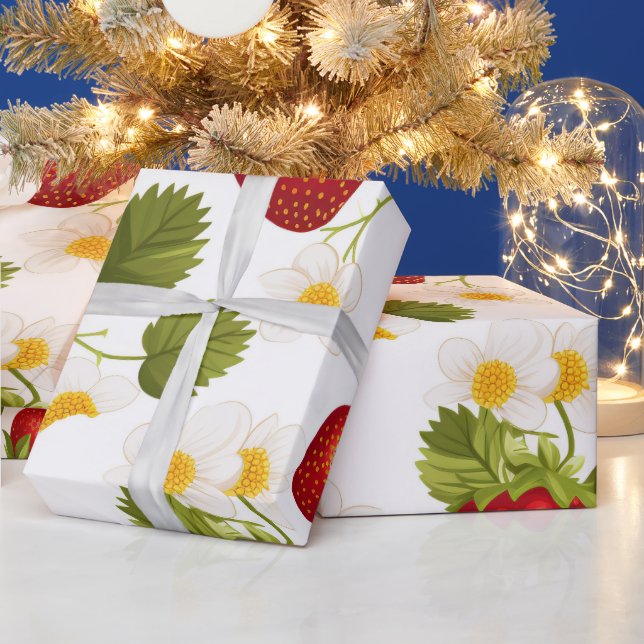 Papel De Presente Festa de aniversário Strawberry Girl | Berry First (Feriados)