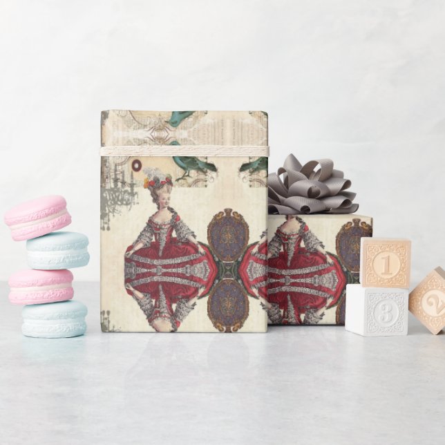 Papel De Presente Festa de Aniversário Temática Chá em Paris Antigo  (Chá de bebê)