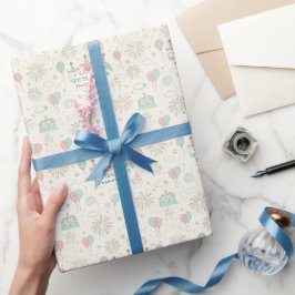 Papel De Presente Festa de Ano Novo 2026 Alegre 