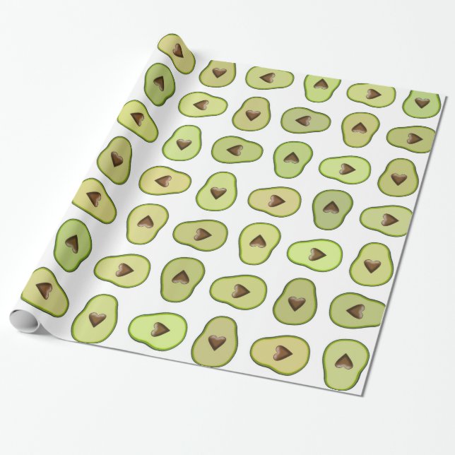 Papel De Presente Festa de Bebê Churrasco de Frutas Coração de Abaca (Desenrolado)