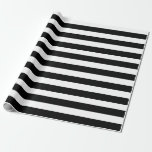Papel De Presente Festa de casamento Negra Branca em Estrias Moderna<br><div class="desc">Fresco,  elegante e graciosamente moderno! Projetado para um impacto visual ousado com estilo luxuoso.</div>