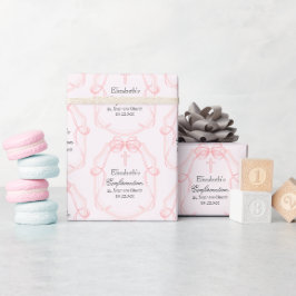 Papel De Presente Festa de Confirmação Rosa Bonito Personalizada