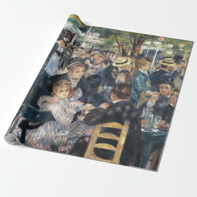 Papel De Presente Festa de Dança do Moulin Galette de Renoir (Desenrolado)