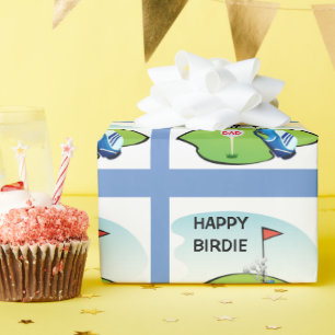 Papel De Presente Festa de desenho animado de passarinho feliz de go
