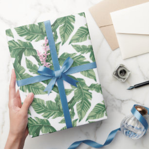 Papel De Presente Festa de folha tropical de praia