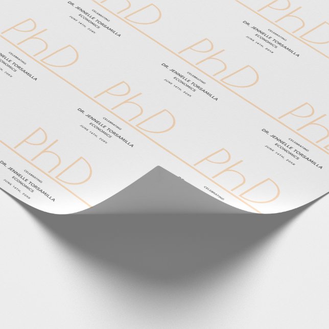 Papel De Presente Festa de formatura de Cinzas de natas brancas de g (Ponta)