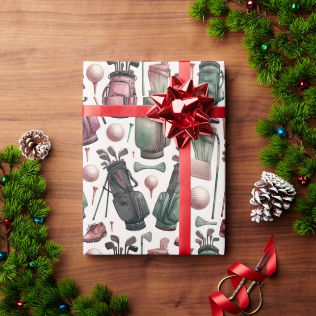 Papel De Presente Festa de Golfe de Último Aniversário (Presente de Natal)