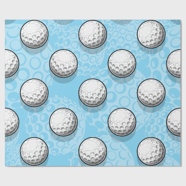 Papel De Presente Festa de Golfe Definitiva Azul (Aberto)