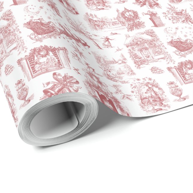 Papel De Presente Festa de Natal Chinoiserie (Ponta do rolo)