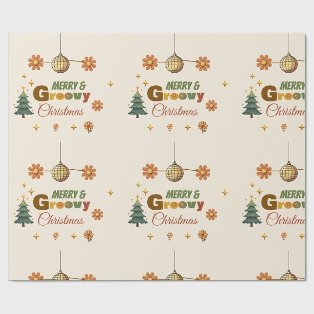 Papel De Presente Festa de Natal Groovy 70  (Aberto)