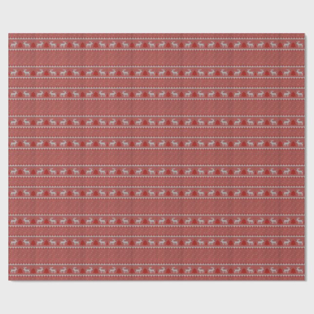 Papel De Presente Festa de Natal Vermelha (Aberto)