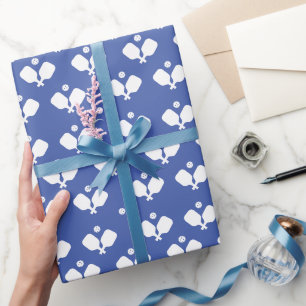 Papel De Presente Festa de Picleball Paddles Blue White Ball Gift