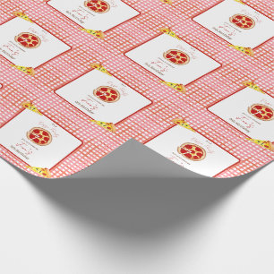 Papel De Presente Festa de Pizza Aniversário de Qualquer Idade