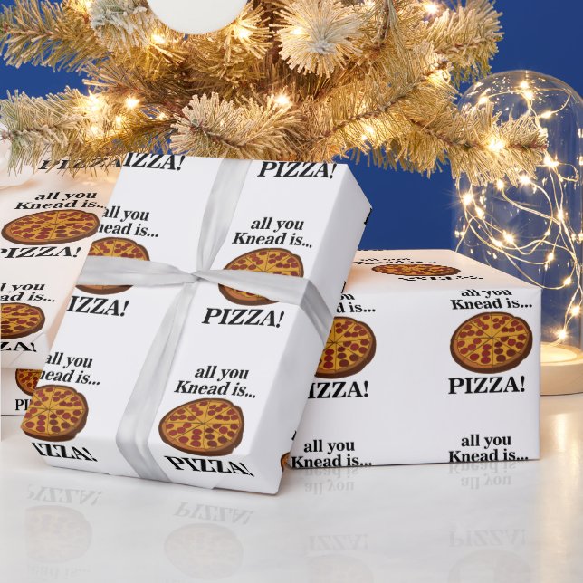 Papel De Presente Festa de Pizza de Pepperoni (Feriados)