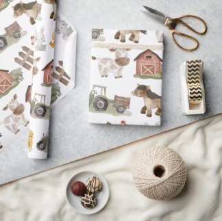 Papel De Presente Festa de primeiro aniversario de Animais de Explor