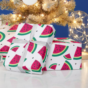 Papel De Presente Festa de primeiro aniversario de Melancia Cúbica