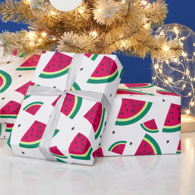 Papel De Presente Festa de primeiro aniversario de Melancia Cúbica (Feriados)