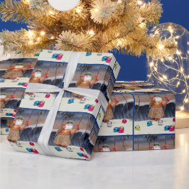 Papel De Presente Festa de Rockin' dos papais noeis - Natal