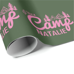 Papel De Presente Festa de Solteira Personalizada em Acampamento Cus