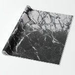 Papel De Presente Festa de Trendência do Glam Moderno do Marble Negr<br><div class="desc">papel de empacotamento personalizado</div>