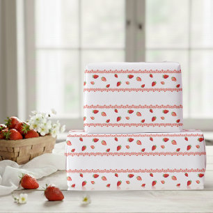Papel De Presente Festa de Um Ano Red Lace Berry