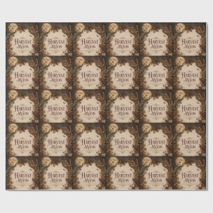 Papel De Presente Festa de Velas Sombrias de Halloween