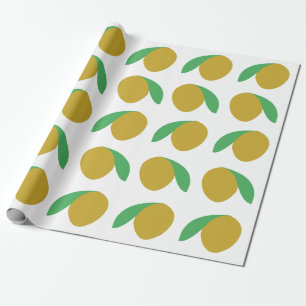 Papel De Presente Festa de Verão de Fruta Tropical de Mango