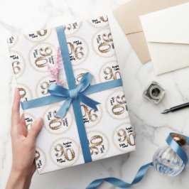 Papel De Presente Festa Elegante de 90 Anos