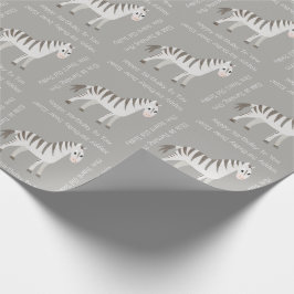 Papel De Presente Festa ou Chá do Tema Cujo Bebê Zebra Safari