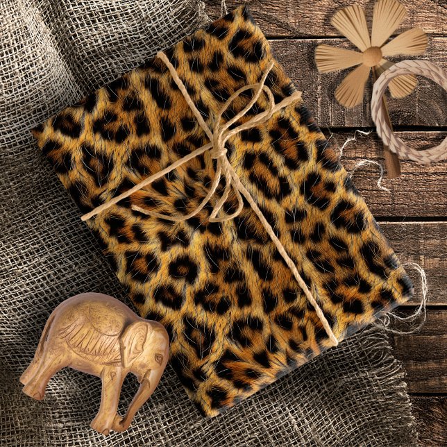 Papel De Presente Festa Safari com Estampa de Leopardo ID1153 (Criador carregado)