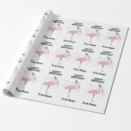 Papel De Presente Festas Flamingo - Animais na Festa de aniversário