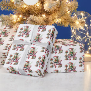 Papel De Presente Festiva fada de Natal