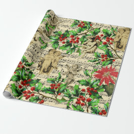 Papel De Presente Festiva Festiva Festiva Festiva Angel Cherubs Holl