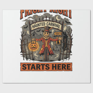 Papel De Presente Festival da Noite de Terror do Halloween