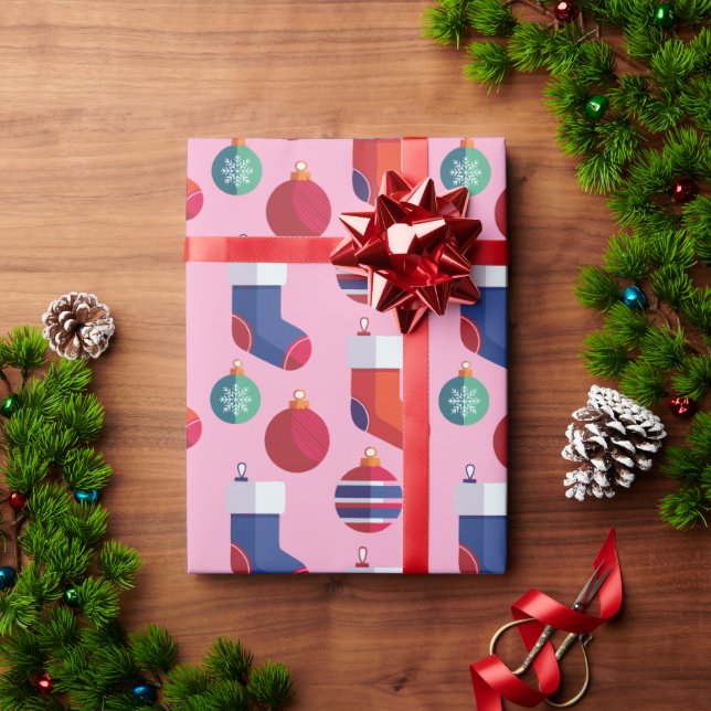 Papel De Presente Festive Christmas Holiday Custom (Presente de Natal)