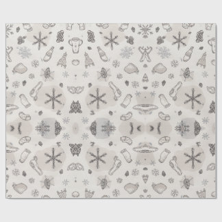 Papel De Presente Festive Christmas Holiday Gift Wrap